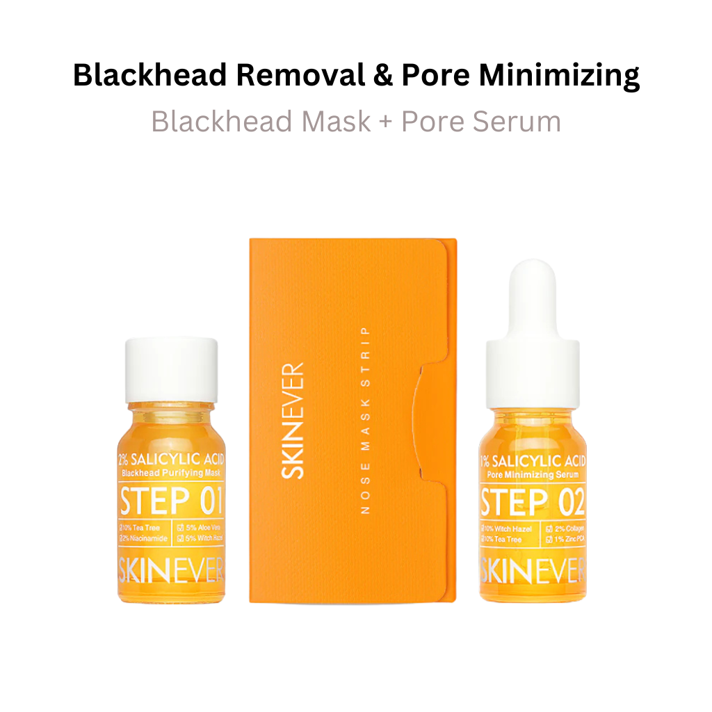 Glimify Salicylic Acid Blackhead & Pore Minimising Set for clearing blackheads at home