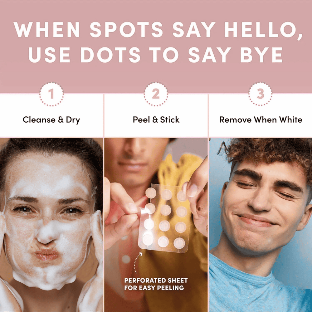 Glimify Clear Spot Dots invisible hydrocolloid pimple patches