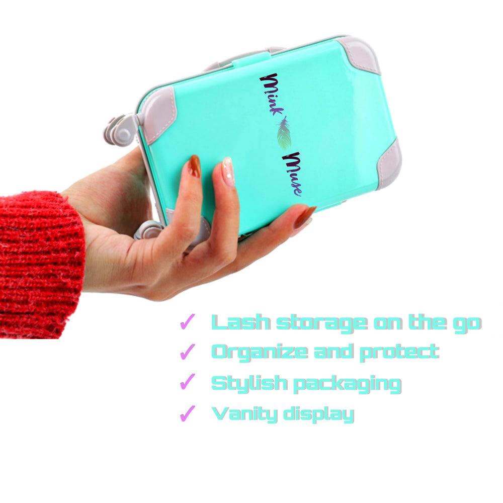 Glimify Tiny Treasure Suitcase mini travel case for lashes and jewellery