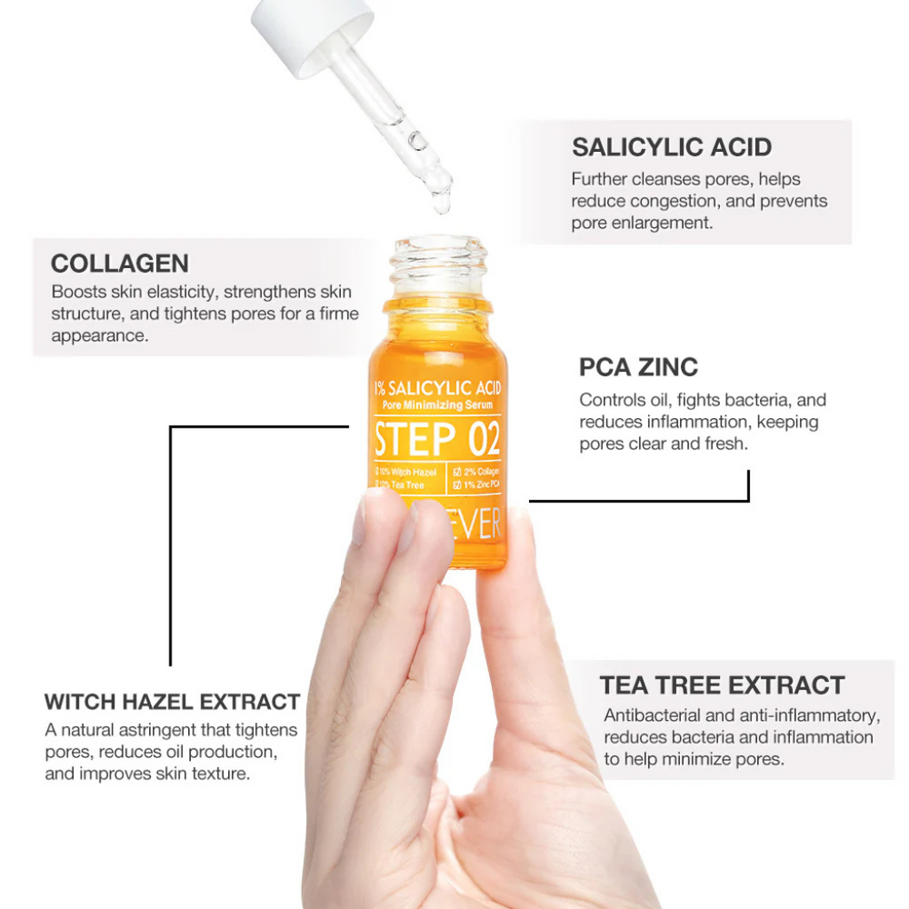 Glimify Salicylic Acid blackhead and pore minimising set