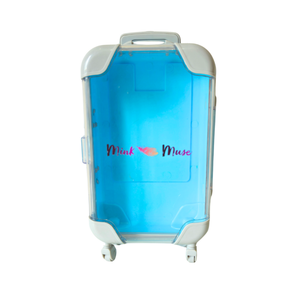 Glimify Tiny Treasure Suitcase mini travel case for lashes and jewellery