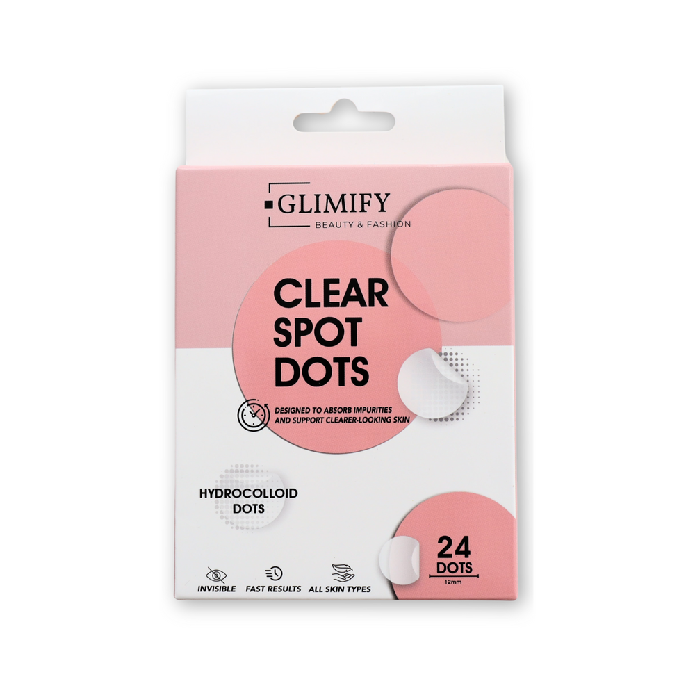 Glimify Clear Spot Dots invisible hydrocolloid pimple patches