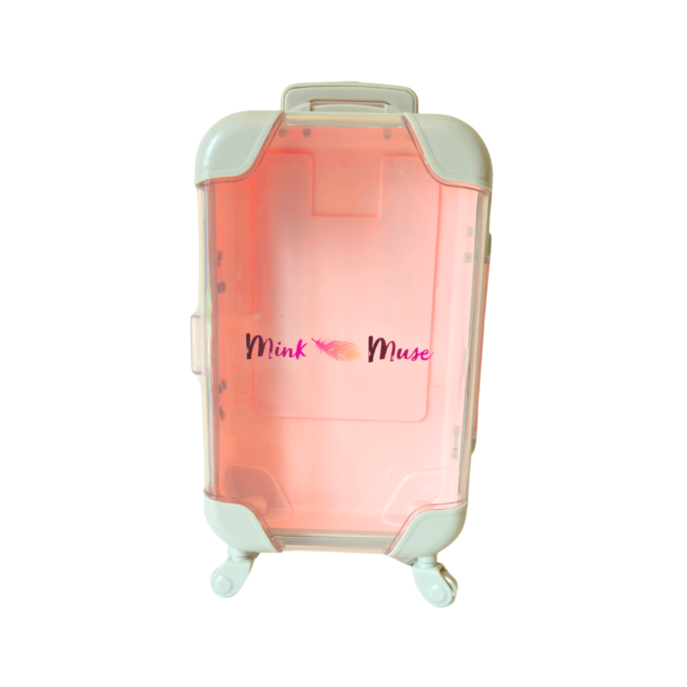 Glimify Tiny Treasure Suitcase mini travel case for lashes and jewellery