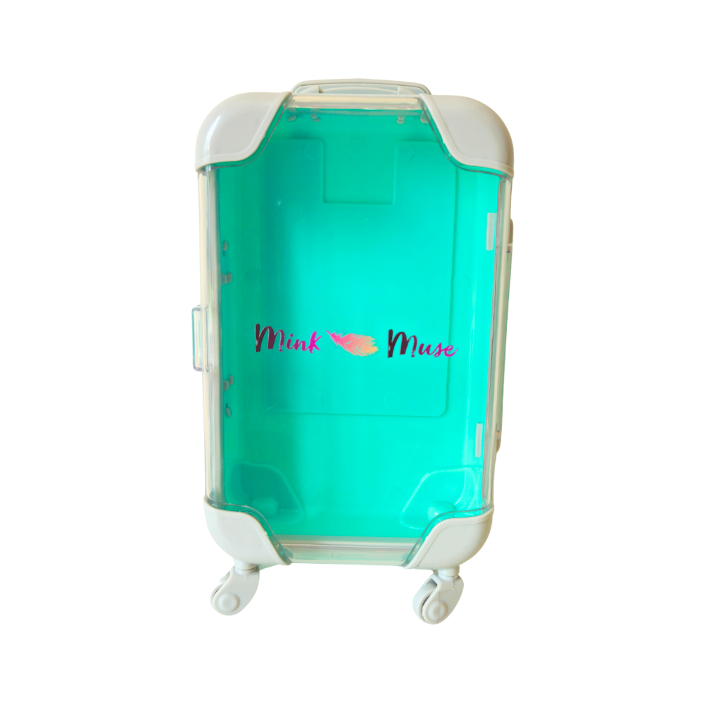 Glimify Tiny Treasure Suitcase mini travel case for lashes and jewellery