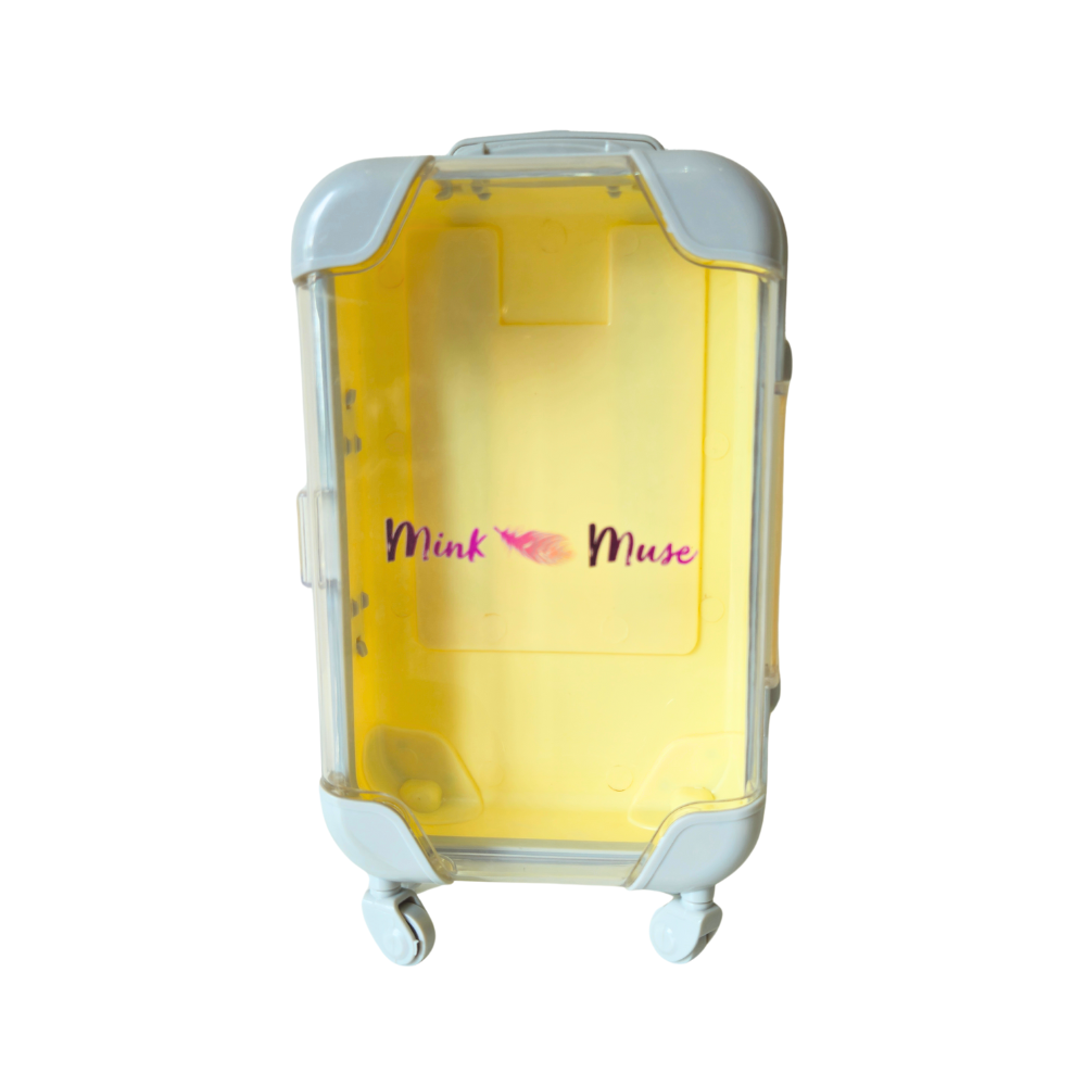 Glimify Tiny Treasure Suitcase mini travel case for lashes and jewellery