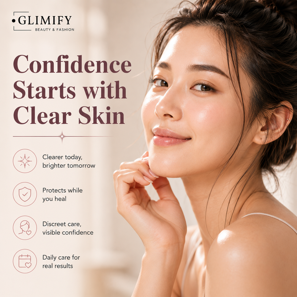 Glimify hydrocolloid acne patches 36 invisible pimple patches with tapered edge