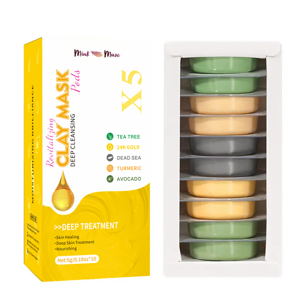 Glimify Revitalising clay mask pods 10 pack for acne-prone skin