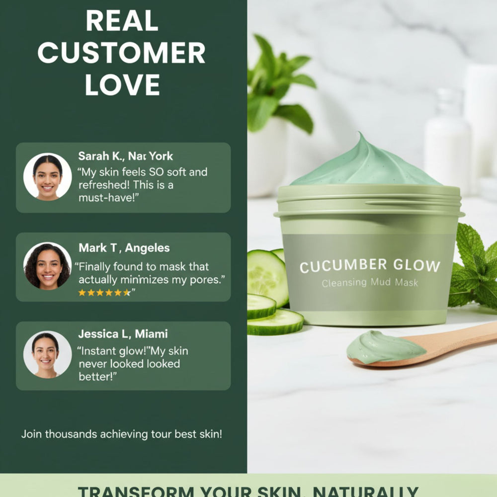 Glimify Cucumber Glow cleansing mud mask