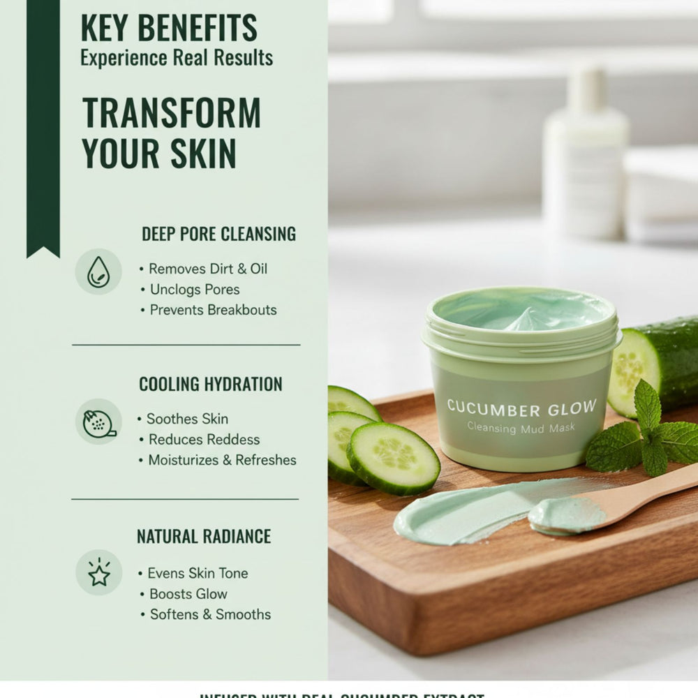 Glimify Cucumber Glow cleansing mud mask