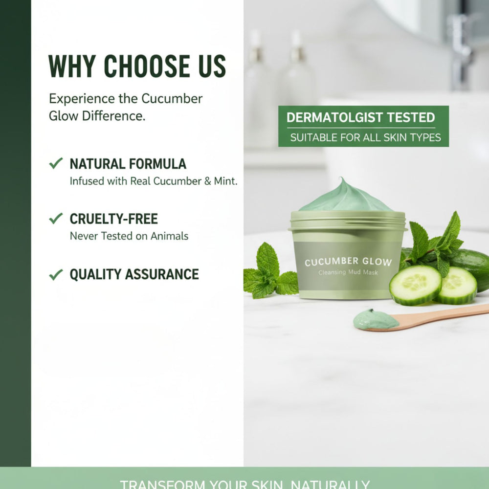 Glimify Cucumber Glow cleansing mud mask