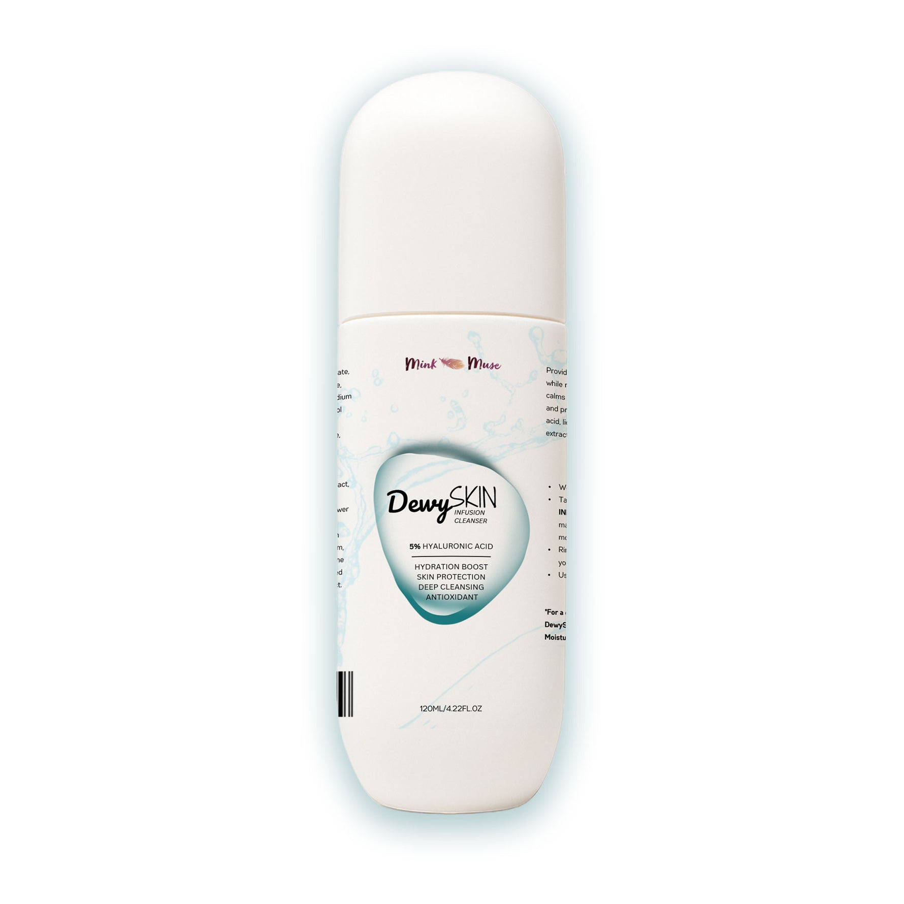 Main product image of Glimify DewySKIN Hyaluronic Acid Cleanser bottle 120ml