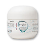 Close up of DewySKIN moisturizer jar with 5% hyaluronic acid label