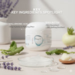 Key ingredients shea butter and hyaluronic acid deeply nourish and hydrate skin