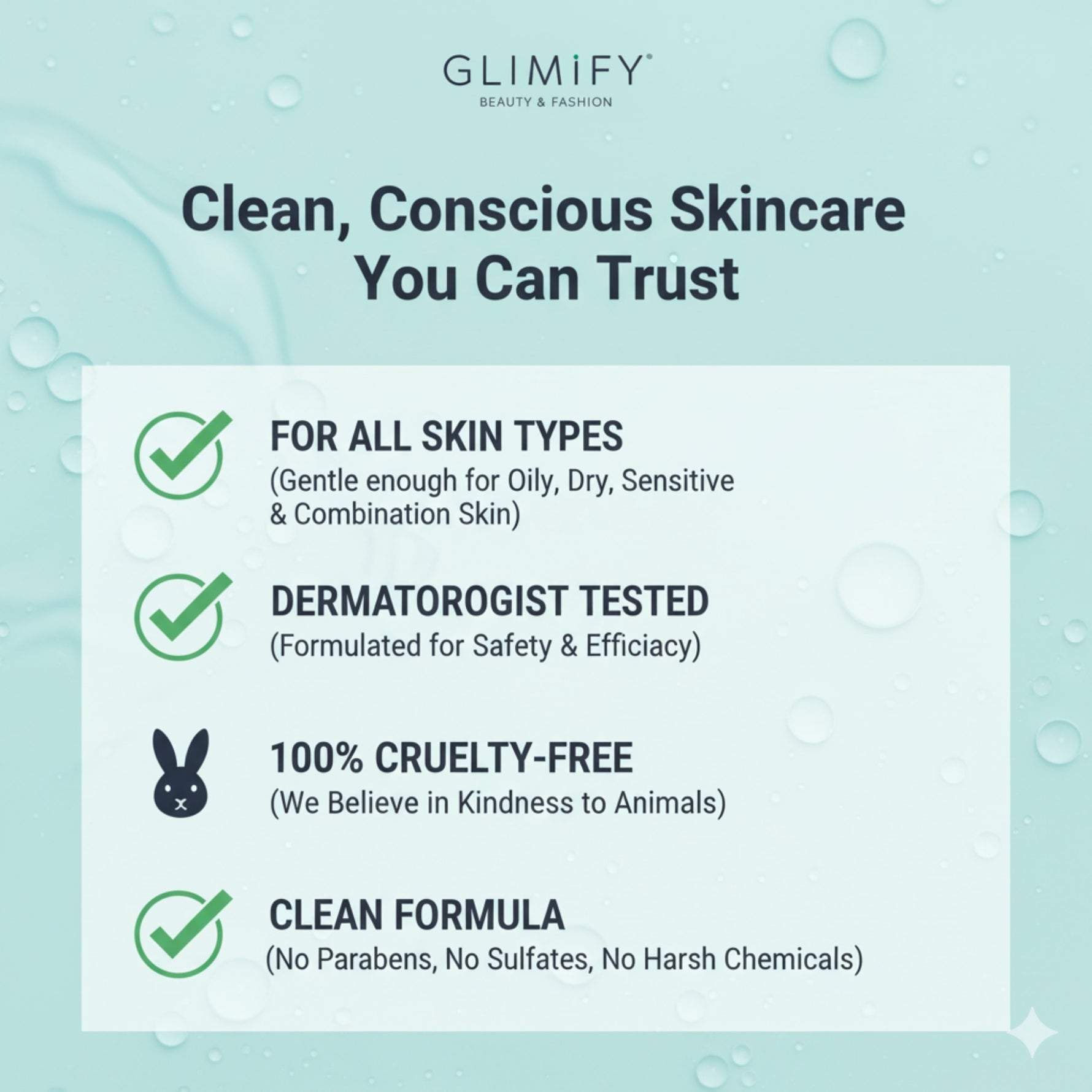 DewySKIN serum formulated with 3 molecular weights of Hyaluronic Acid for deep hydration