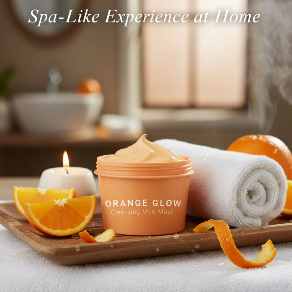 Glimify Orange Glow cleansing mud mask with vitamin C