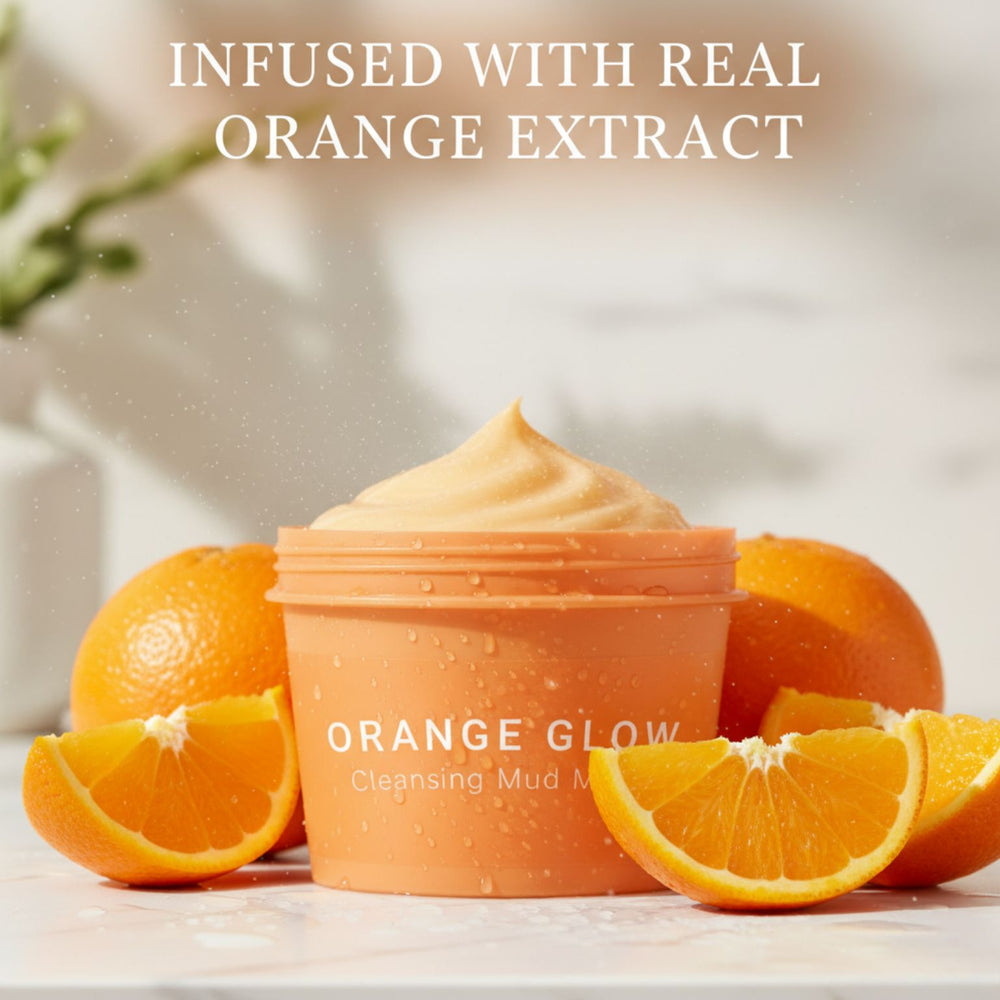 Glimify Orange Glow cleansing mud mask with vitamin C