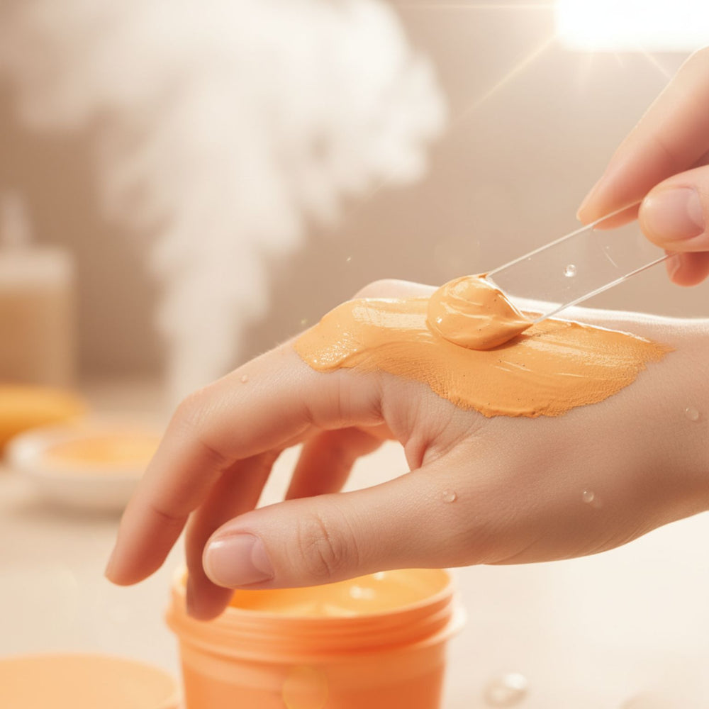Glimify Orange Glow cleansing mud mask with vitamin C