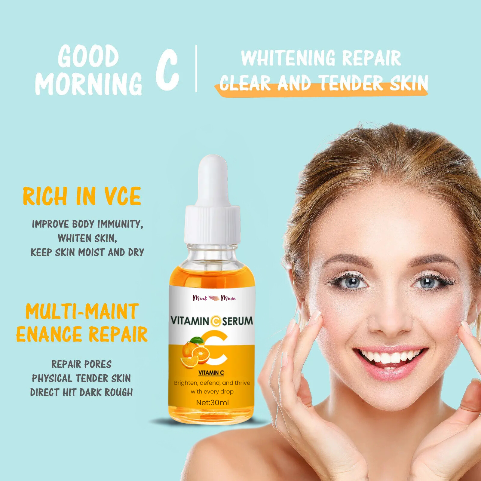 Vitamin C + Retinol Serum - Mink Muse